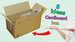 8 Brilliant Ideas to Repurpose Cardboard Box  DIY Cardboard Box [upl. by Llennoj]