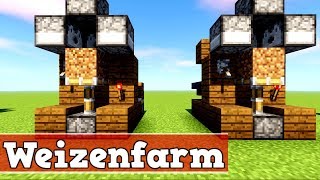 Wie baut man eine automatische Weizenfarm in Minecraft  Minecraft Weizenfarm Farm [upl. by Meredithe]