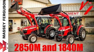 Massey Ferguson 1840M amp 2850M eHST Deluxe Cab Compact Tractor [upl. by Oam408]