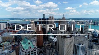 Detroit Michigan  4K Drone Footage [upl. by Fleta]