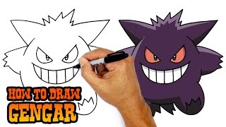 How to Draw Pokemon  Gengar [upl. by Atteve545]