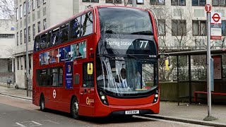 London Bus Route 77  Tooting to Waterloo  Subtitles [upl. by Zachary]