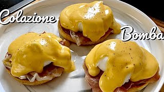 Come preparare le uova alla benedict  Videoricetta colazione o brunch [upl. by Anad]