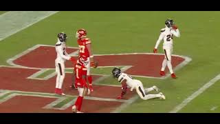 Mahomes TD pass to Travis Kelce while falling down [upl. by Botnick]