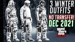 GTA 5 Online Winter Military Outfits After Patch 158 Tuners Clothing Glitches Not Modded Christmas [upl. by Atiuqram]