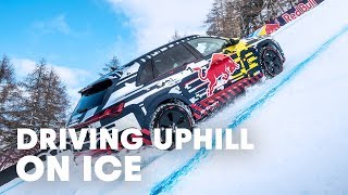 Mattias Ekström Drives Up Worlds Most Challenging Ski Slope [upl. by Weibel110]