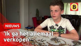 Rowan 12 mag schat houden die hij vond met metaaldetector  Omroep Brabant [upl. by Arodoet809]