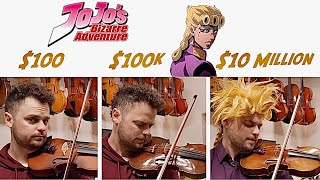 Giornos Theme on 6 Levels of Violin 100 to 10 Million [upl. by Halludba]