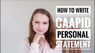 How to write a personal statement for CAAPID  Foreign Trained Dentist [upl. by Ahsieym647]