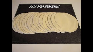 COMO HACER MASA PARA EMPANADAS RECETA FÁCIL [upl. by Nairehs]