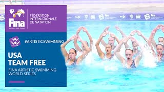 USA 🇺🇸 Tremendous Team Free Routine  FINA Artistic Swimming World Series 2021 [upl. by Anissej]