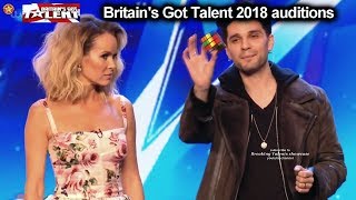 Maddox Dixon FANTASTIC Magic with Rubix Cube Auditions Britains Got Talent 2018 BGT S12E05 [upl. by Middleton]