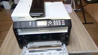 Remove install Replacing toner cartridge Ricoh SP 213 [upl. by Arihppas932]