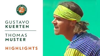 Gustavo Kuerten v Thomas Muster Highlights  Mens Round 3 I RolandGarros 1997 [upl. by Harret]