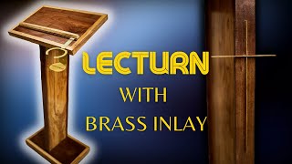 How to LecternPodium Build with cup holder and brass Inlay Cross [upl. by Ahsitram]