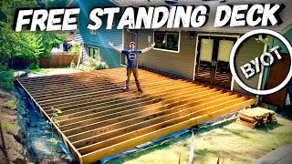 HOW TO BUILD A DECK  START TO FINISH Part 1 of 2 [upl. by Gabor]