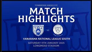 Highlights  Tonbridge Angels v Chippenham Town  110125 [upl. by Hselin]