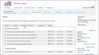 Citi QuickTake Demo How to Set up Payment Alerts using Citibank Online [upl. by Eilrac174]