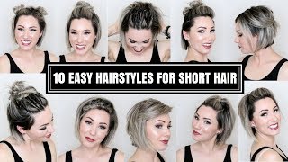 10 EASY HAIRSTYLES FOR SHORT HAIR  CHLOE BROWN [upl. by Watkins]