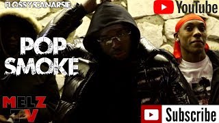 WOO Rapper Pop Smoke Says his opps NEVER Spin amp POLICE rush the interview [upl. by Neelrahs]