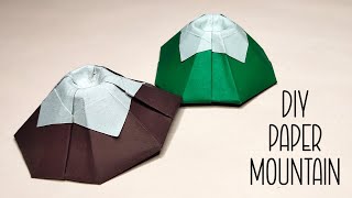 Origami Volcano  Paper Mountain Craft  ORIGAMI MOUNT  Paper crafts Deecrafts [upl. by Aimek862]