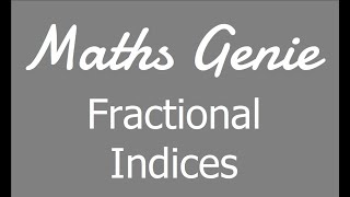 Fractional Indices [upl. by Aix]