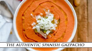 Authentic Spanish Gazpacho Recipe ¨Gazpacho Andaluz¨ [upl. by Eelrebmik]