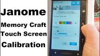 Janome Memory Craft Touch Screen Calibration 9400QCP [upl. by Tulley]