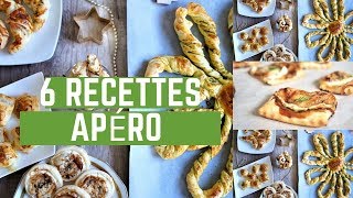 6 RECETTES POUR L APÉRITIF A FAIRE AVEC DE LA PATE FEUILLETEE [upl. by Anaiek]