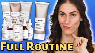 UNDER 100 THE ORDINARY AM  PM SKINCARE ROUTINE [upl. by Euqinwahs264]