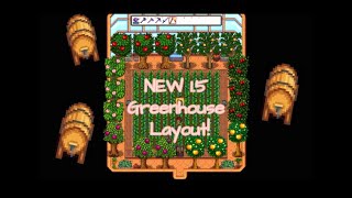 NEW 15 Greenhouse Layout  Stardew Valley [upl. by Aratas270]