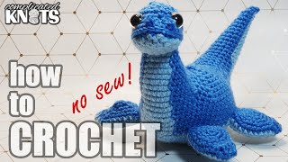 How to crochet a Loch Ness Monster  No Sewing required [upl. by Eirahs]