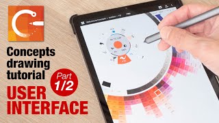 How to draw with Concepts app User Interface part 12 [upl. by Phenice]