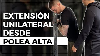 TRÍCEPS  Extensión UNILATERAL desde POLEA ALTA  GFit Coach [upl. by Anerda]