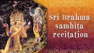 Śrī Brahma saṁhitā recitation [upl. by Analle]