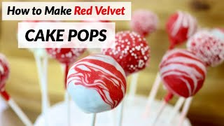 How to Make CAKE POPS  Homemade Red Velvet Cake Pops Tutorial and Recipe [upl. by Nuncia]