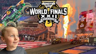 My Family Goes To MONSTER JAM WORLD FINALS Nashville World Finals Full Show [upl. by Raye]