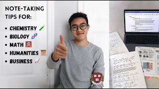 how to take notes DEPENDING ON THE SUBJECT study tips from a HARVARD student  PART 1 [upl. by Enalb986]