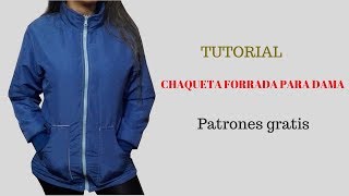 DIY Chaqueta impermeable forrada para mujer corte y confección [upl. by Rudman]