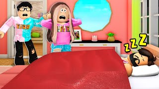 We Found A STRANGER In Our House Roblox Bloxburg [upl. by Ardnassac]