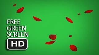 Free Green Screen  Falling Rose Petals [upl. by Ydospahr]