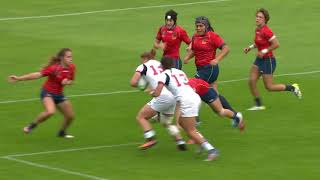 HIGHLIGHTS USA beat Spain 43  0 at the Womens Rugby World Cup [upl. by Tarrel549]