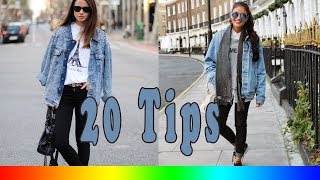 20 Style Tips On How To Wear Oversized Denim Jackets [upl. by Elleirua508]