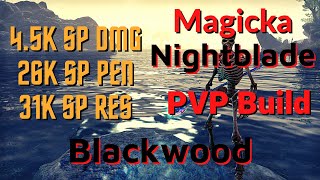 Magicka Nightblade  ESO PVP Build  Blackwood [upl. by Ydac]