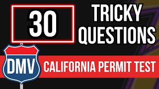 California DMV Permit Test 2024 30 Tricky Questions [upl. by Nothgiel]