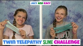 Twin Telepathy Slime Challenge  Jacy and Kacy [upl. by Adiuqram611]