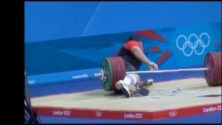 London Olympics 2012 Matthias Steiner weightlifter OK after barbell accident [upl. by Azzil214]