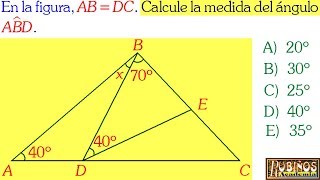 CONGRUENCIA DE TRIÁNGULOS SOLUCIÓN EXAMEN ADMISION UNIVERSIDAD SAN MARCOS GEOMETRÍA [upl. by Ahsrop773]