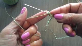 Beginners needle tatting tutorial [upl. by Hansen]