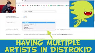 Having Multiple Artists in DistroKid Tutorial [upl. by Pass]